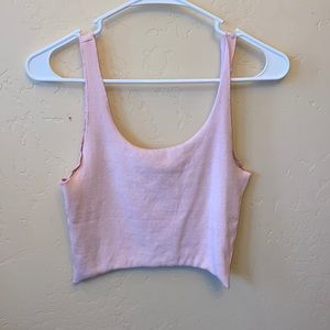 Pink Cropped Tank Top